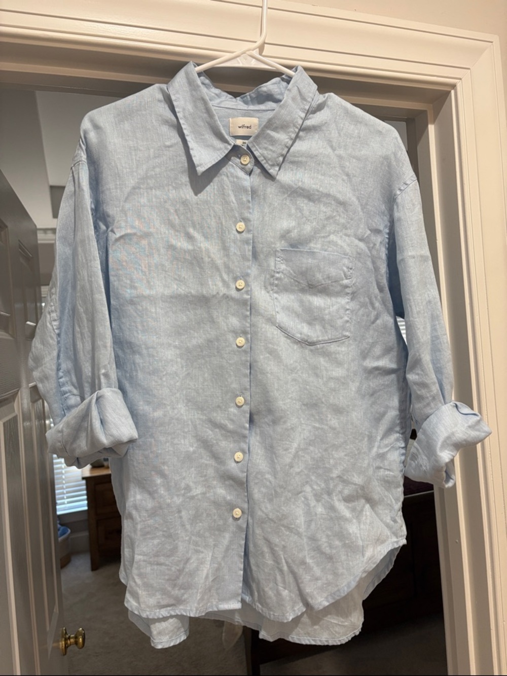 Aritzia Wilfred Relaxed Linen Shirt - Size XXS